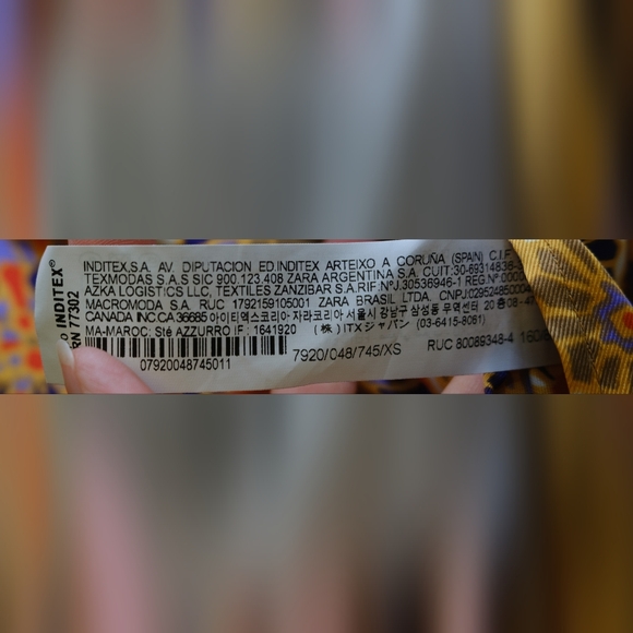 Zara Paisley Print Button-Up Blouse XS - Picture 5 of 6